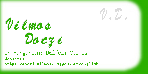 vilmos doczi business card